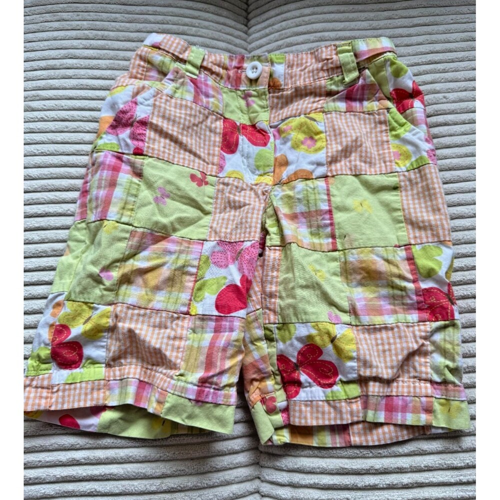 Gymboree Girl's Shorts Boho Hippie Patchwork 6 Floral Bermuda Vintage 80s